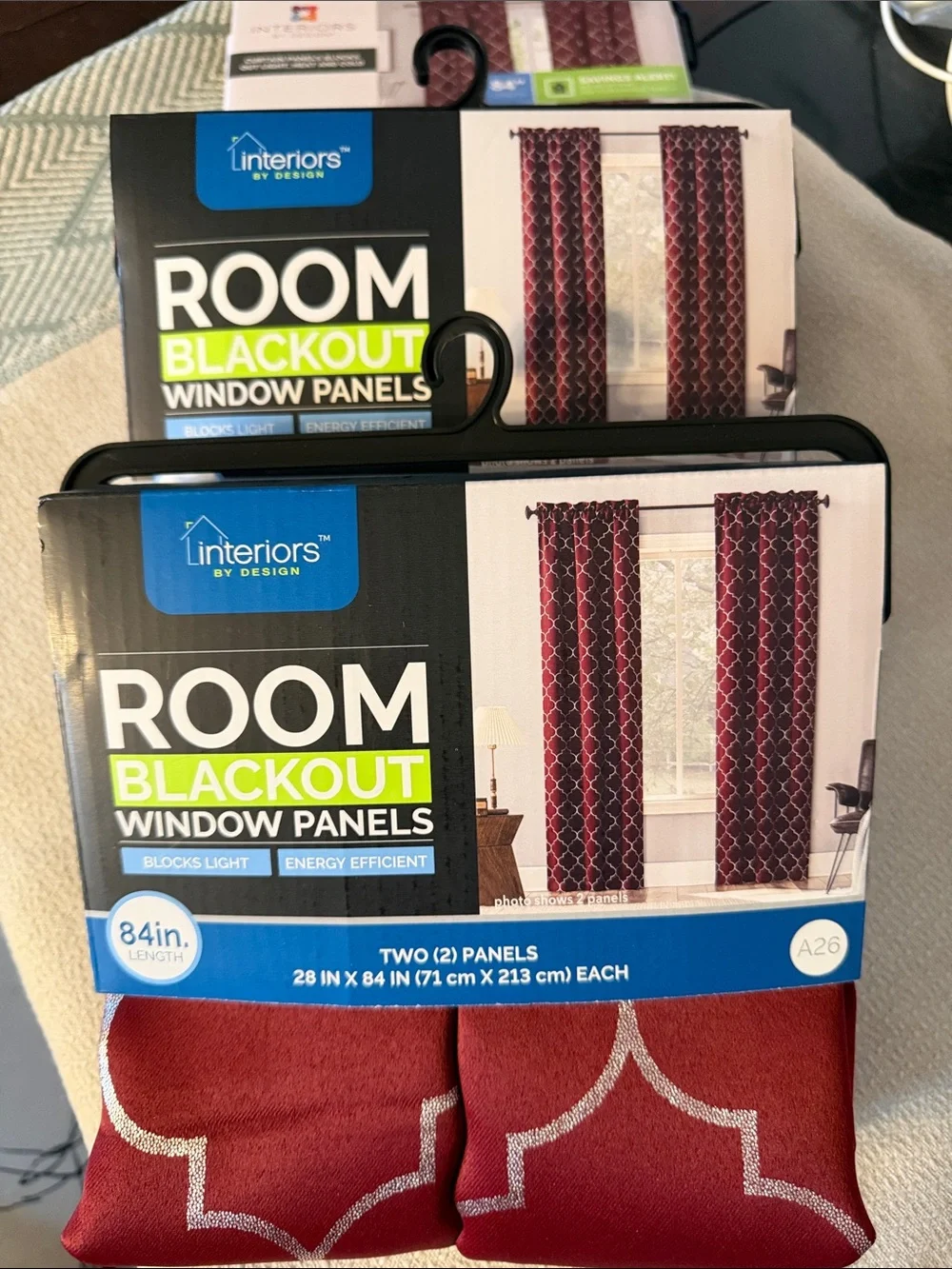 Red Room Blackout Window Panels -